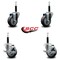Service Caster 3.5'' Thermoplastic Rubber Swivel 3/4'' Expanding Stem Caster Set 2 Total Lock Brakes, 4PK SCC-EXTTL20S3514-TPRB-2-S-2-34 - alternate 3
